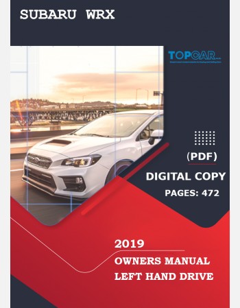 subaru wrx 2019 owners manual